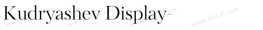 Kudryashev Display字体转换